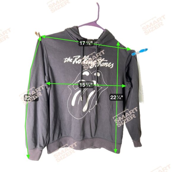 Rolling Stones 1989 North American Tour Hoodie Graphic Band Sweatshirt Gray M - Picture 6 of 6